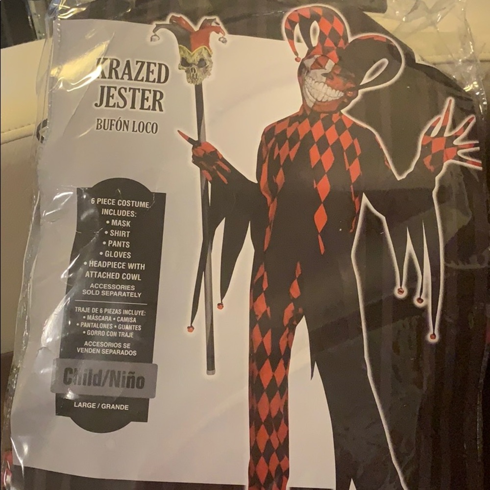 NIB Krazed Jester Halloween costume boys 10/12